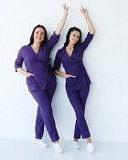 Медицинский костюм женский Шанхай фиолетовый